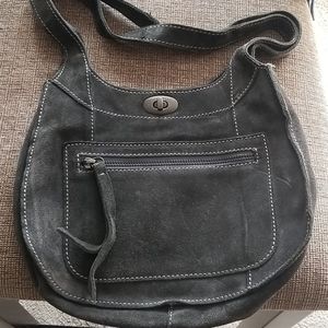 Grey Suede Handbag